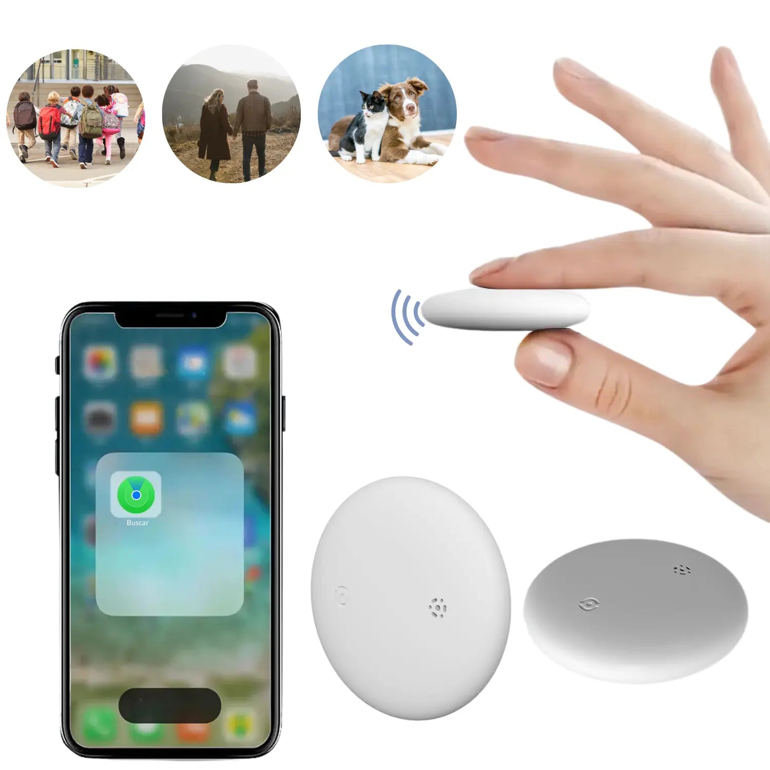 Coleira Rastreadora para Gatos + Air tag Roxo - Rastreador em Tempo Real